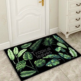 (40x60cm) THẢM CHÙI CHÂN LÔNG MỊN CÂY CẢNH CHIẾC LÁ 3D