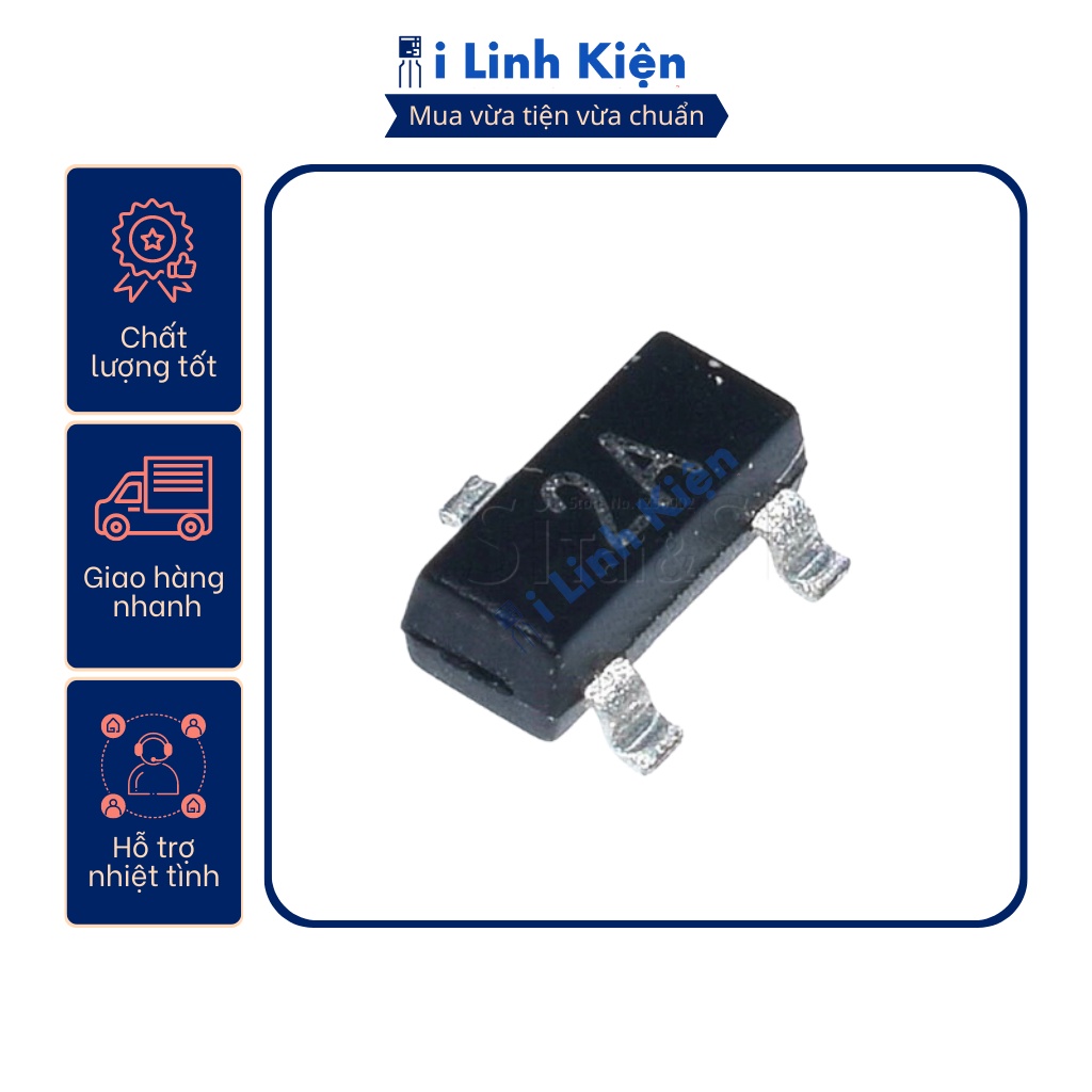 Transistor 2N3906 0.2A 40V SOT-23 túi 10 con.