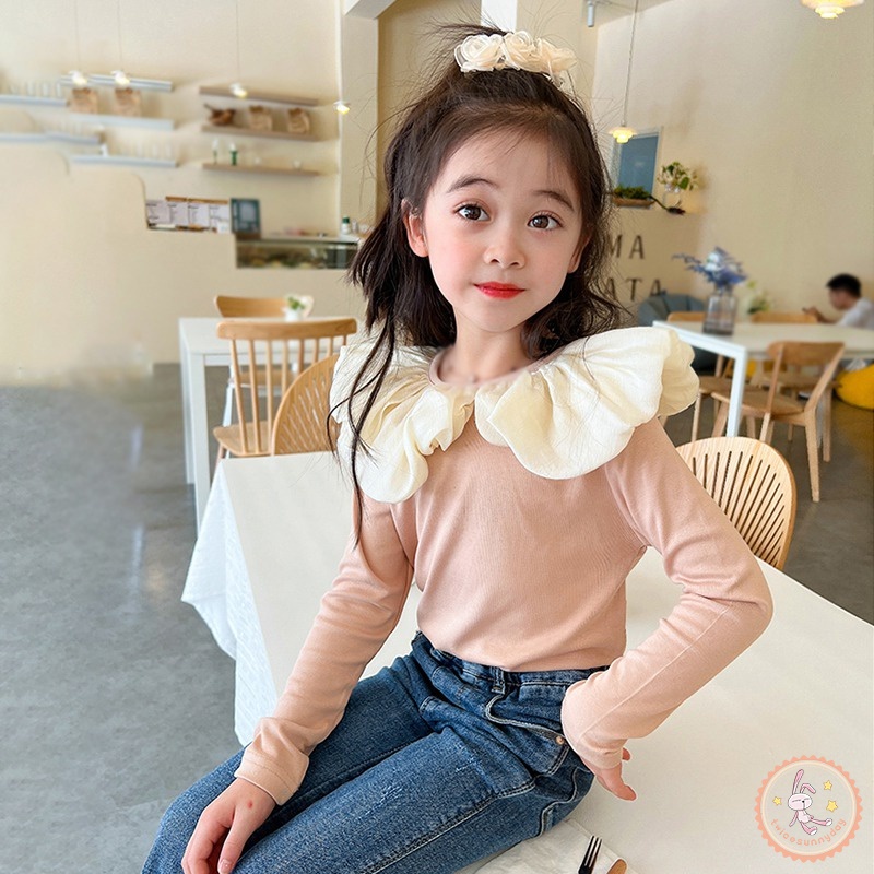 Áo Sơ Mi Chiffon Tay Dài Cổ Búp Bê Phong Cách Hàn Quốc Cho Nữ