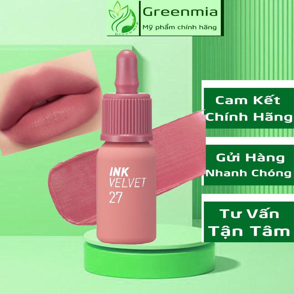 Son Ink 27 Strawberry Nude Hồng Đất Kem Lì Peripera Ink Velvet Lip Tint Mới Nhất 4g [CHÍNH HÃNG]