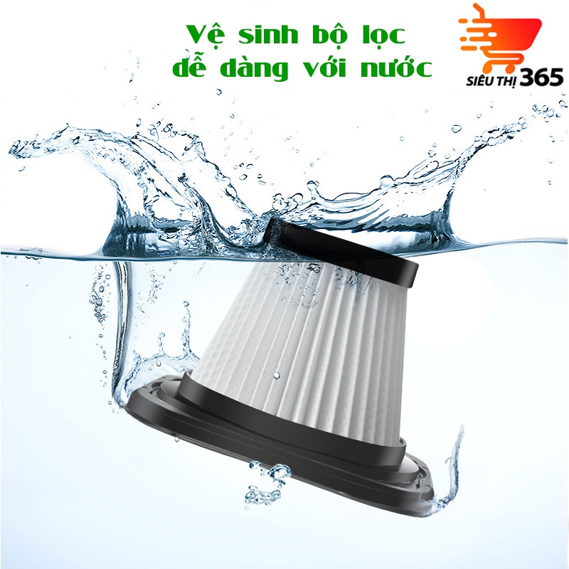 Máy hút bụi cầm tay mini, máy hút bụi giường, ô tô không dây 9000pa BẢO HÀNH 24 Tháng