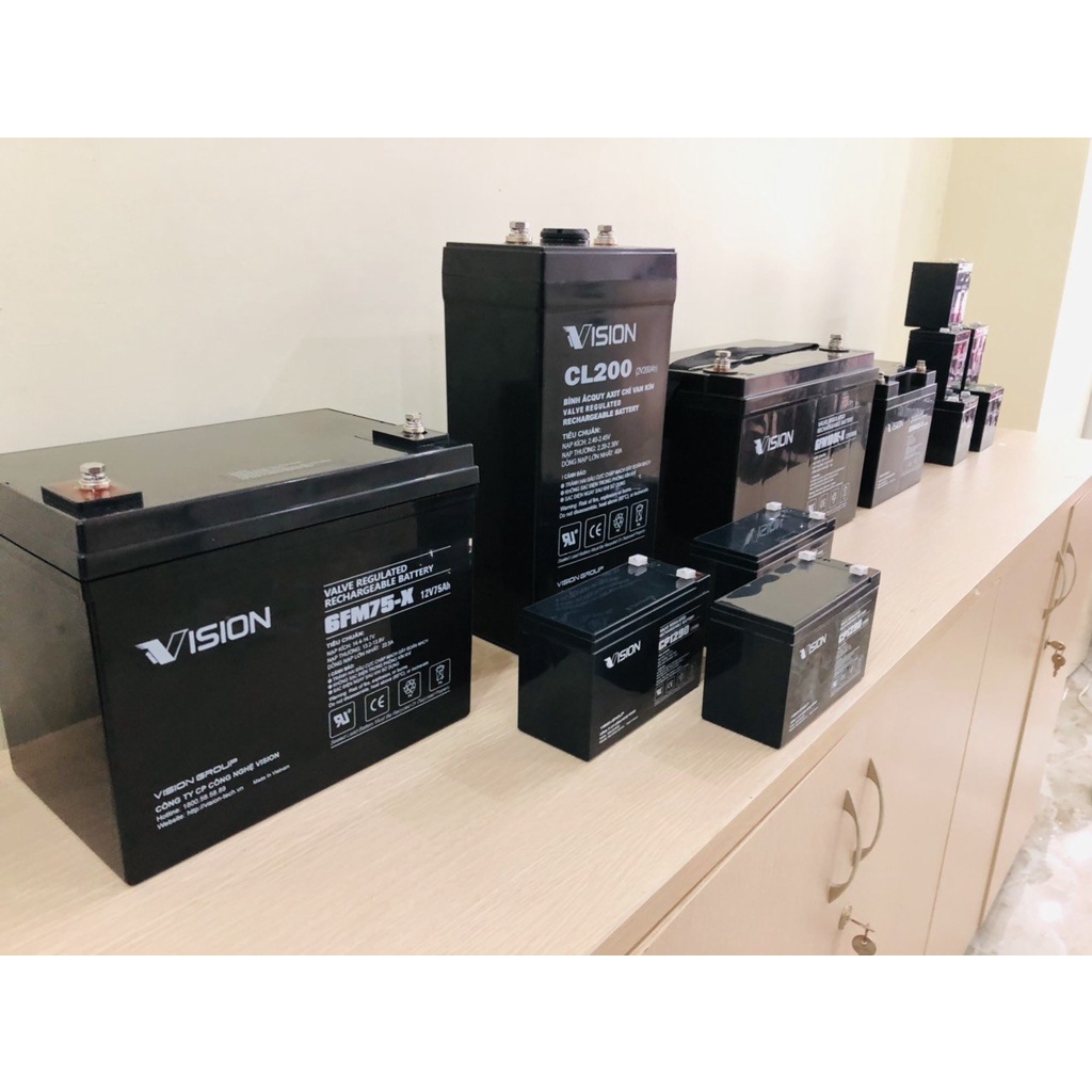 Ắc quy chính hãng Vision CP1290 12V 9Ah, sản phẩm chuyên dùng cho UPS, loa kéo, xe điện trẻ em