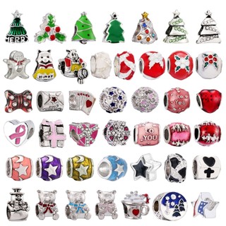 Dinglly gingerbread man hạt cây thông noel đính cườm diy xmas charm vòng tay trang sức làm phụ kiện