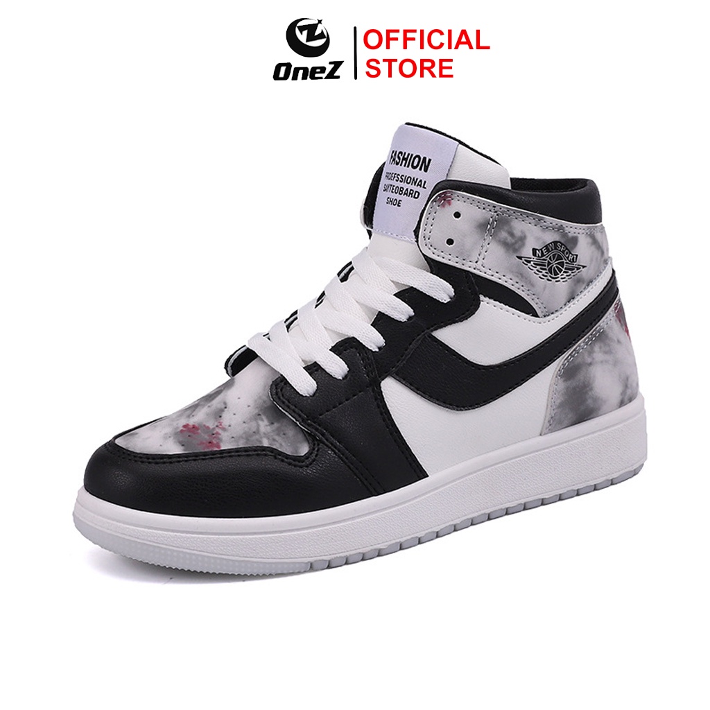 Giày nữ sneaker cổ cao dạ quang OneZ phong cách hàn quốc jordan thể thao tăng chiều cao 2022