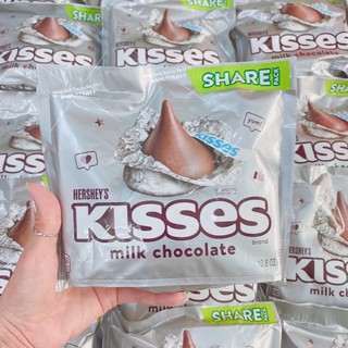 Socola bạc socola núm Hershey's Kisses Milk Chocolate Socola Kiss 306g chuẩn Mỹ