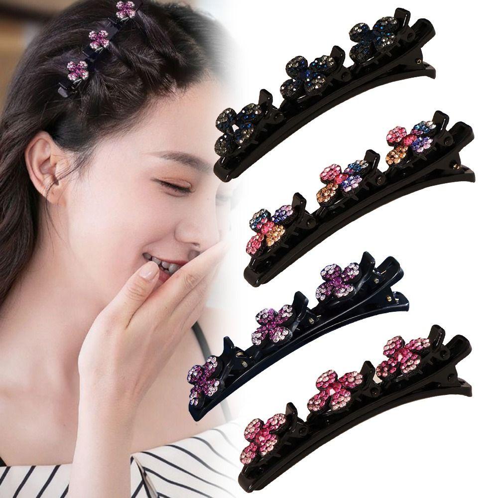 Bộ 4 Kẹp Tóc Lấp Lánh Cho Nữ|Kẹp Tóc Vải Nhung Xinh Xắn Cho Nữ