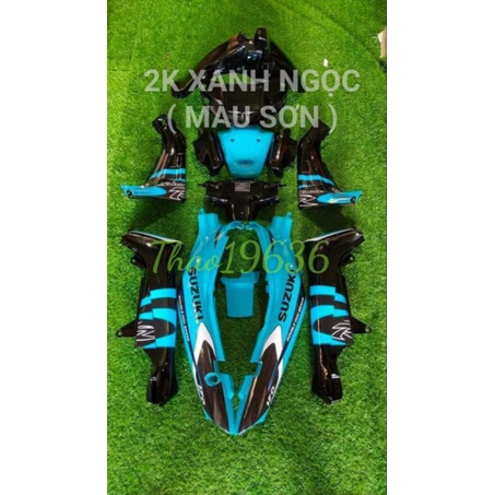 Dàn áo satria 2000 sơn màu xanh ngọc