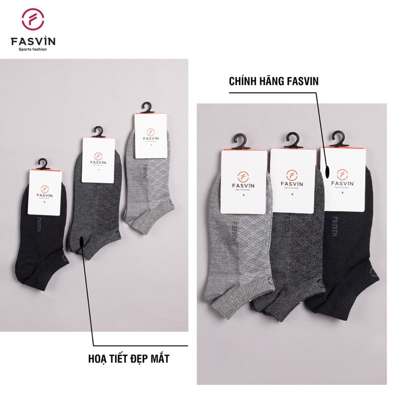 Tất nam FASVIN cổ ngắn Chính hãng
