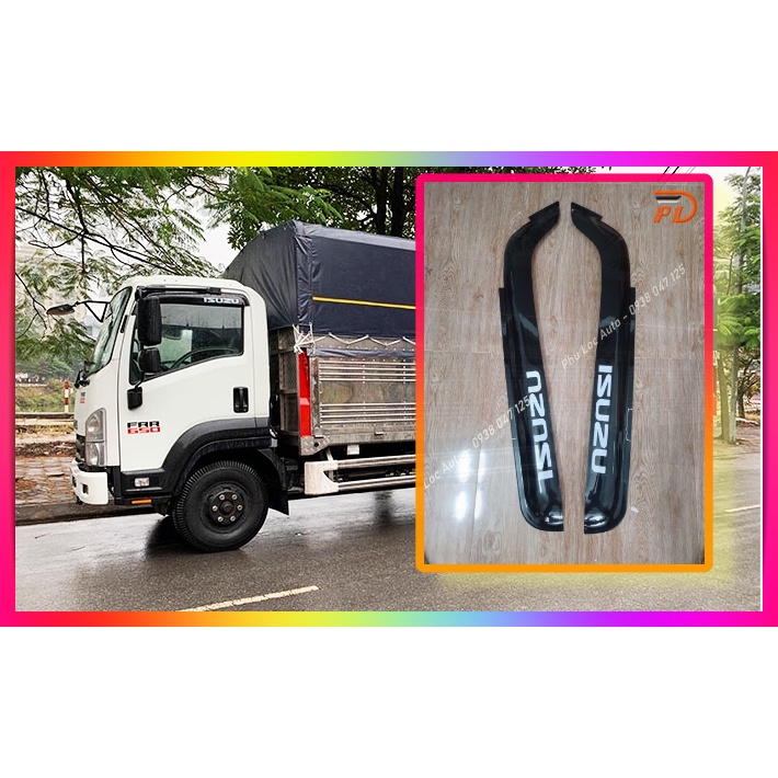 Cặp vè che mưa xe tải ISUZU 150PS NQR 550 5 tấn 5 tấn 5 đời mới và đời cũ hàng dày đẹp ( giá 1 cặp)