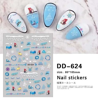 sticker dán móng noel 1