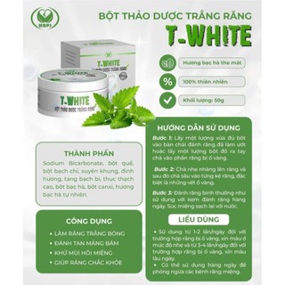 Bột trắng răng T White - Mẫu mới x2 Canxi