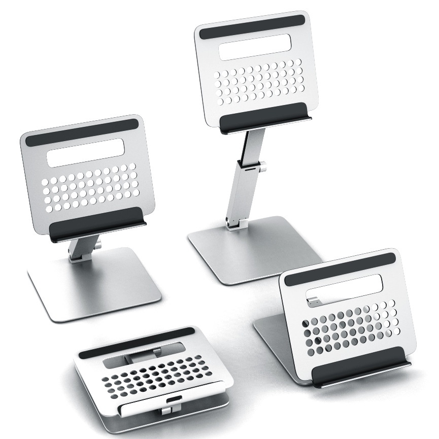 Đế kê iPad bằng nhôm nguyên khối, điều chỉnh độ cao, gấp gọn