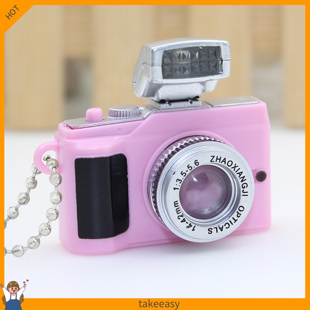 Móc Khóa Hình Máy Ảnh Có Đèn LED Và Âm Thanh Độc Đáo Trang Trí Điện Thoại