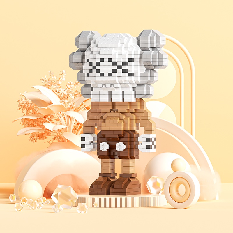 Đồ Chơi Lắp Ráp Lego Hình Gấu kaws Độc Đáo