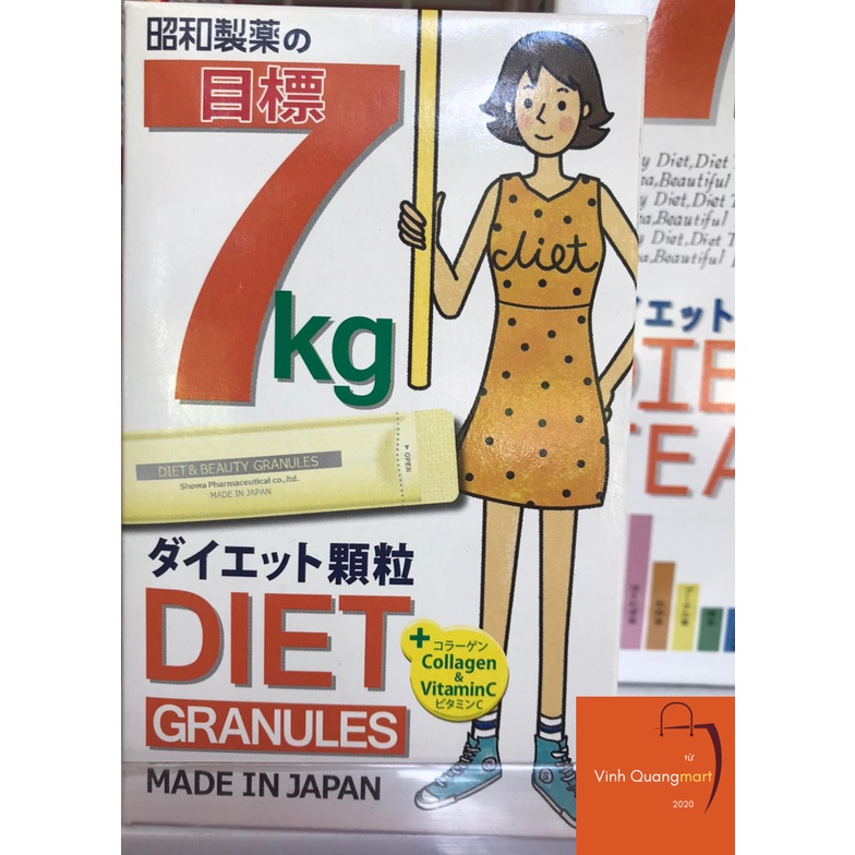 {Nhập Nhật} Trà pha nước giảm cân 7KG Showa Seiyaku Diet Tea 14 gói dạng BỘT