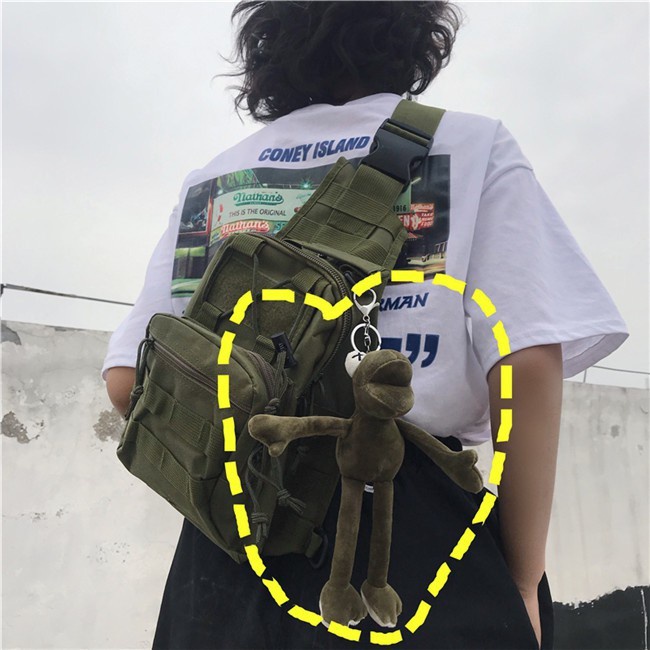 Móc khóa cute, móc khóa hình con ếch chân dài siêu ngộ nghĩnh treo balo, túi xách, treo chìa khóa