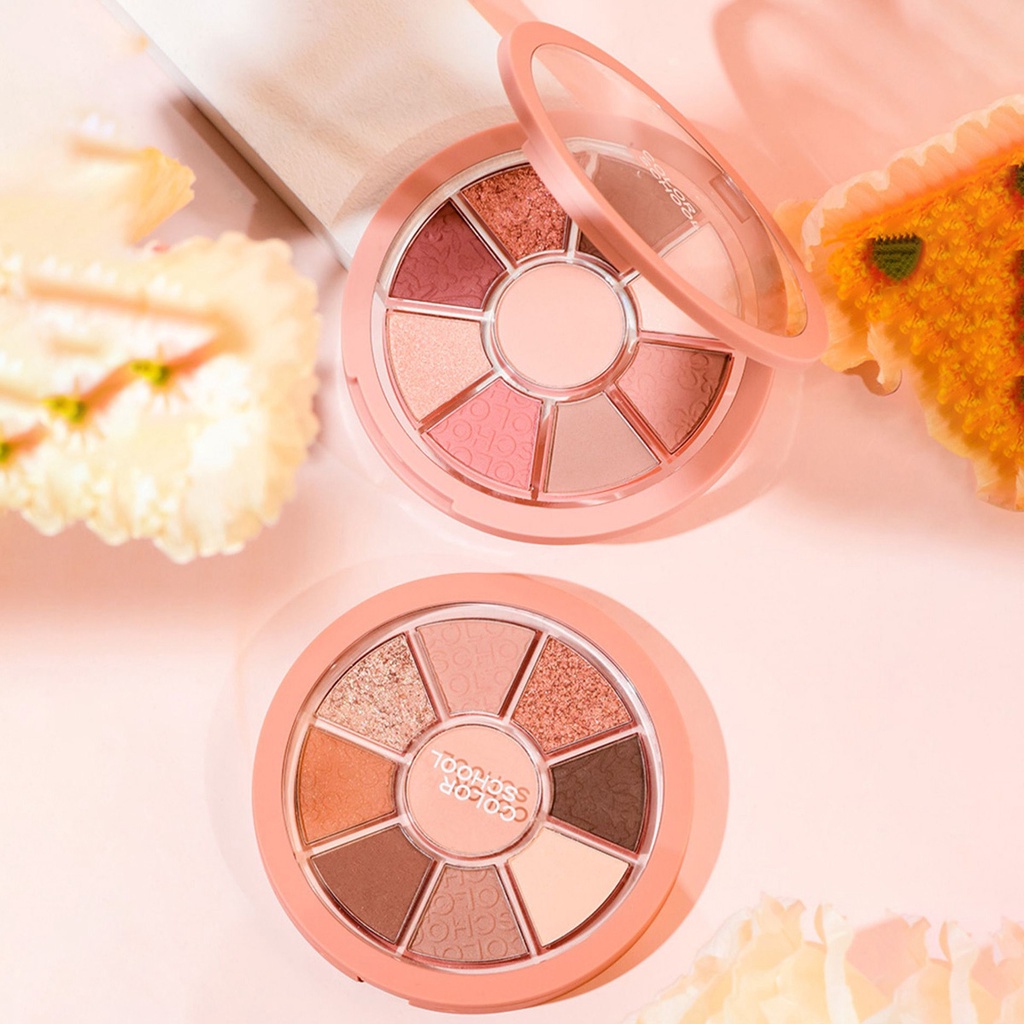 Bảng Phấn Mắt COLOR SCHOOL Vitality Pocket Eyeshadow Palette 9 Màu