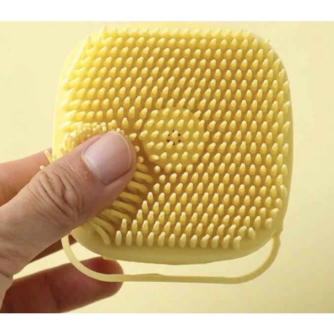 Bàn chải bông tắm silicone tạo bọt cho chó mèo có dây treo sạch sẽ - Bivido