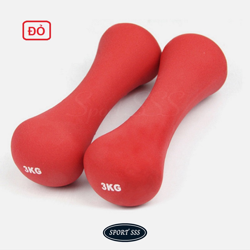 Tạ tay - Dumbbell 1kg - 2kg - 3kg Bọc cao su nhám - Nam , Nữ - thể lực - GYM - Yoga - Boxing cao cấp.