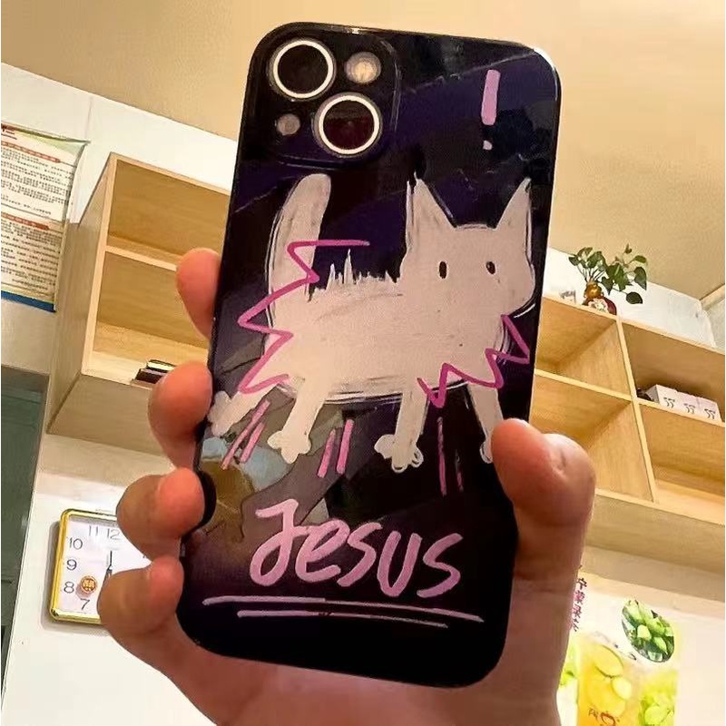 Ốp điện thoại mềm nữ tính in mèo thích hợp cho Apple iPhone 4 Iphone13 11/12pro Xsmax 78P 8L3V
