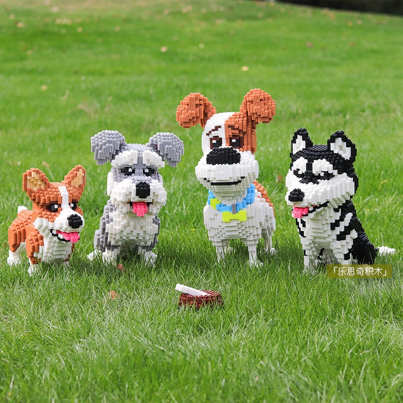 Đồ Chơi Lắp Ráp Mô Hình Lego Chú Chó Corgi Husky Cỡ Nhỏ Dễ Thương Cho Người Lớn