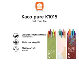 Hộp bút bi gel nước 10 màu kaco pure k1015