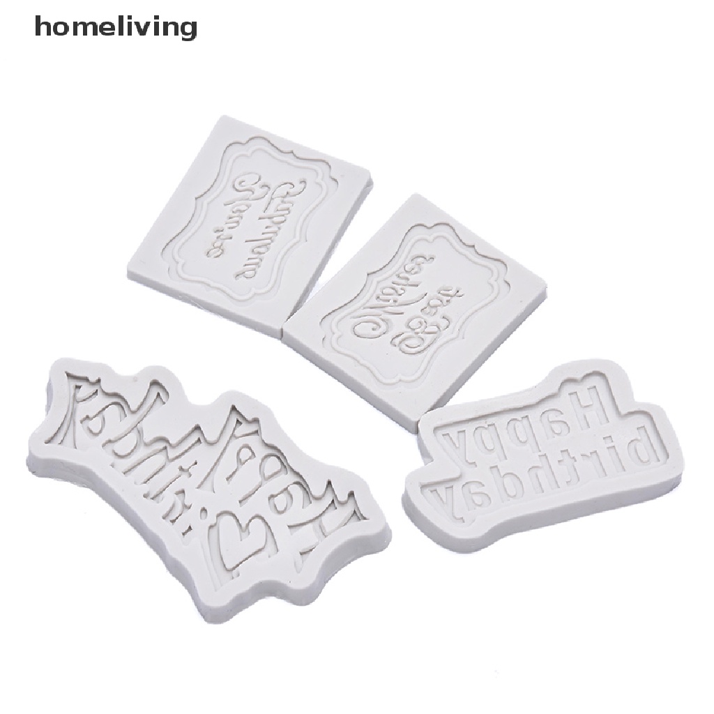 Khuôn Silicone Tạo Hình Chữ Happy Birthday 3D Trang Trí Bánh