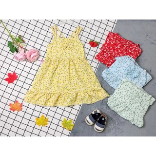 Đầm Lụa Dây Hoa Chéo Bé (8-16kg) (giao màu ngẫu nhiên)