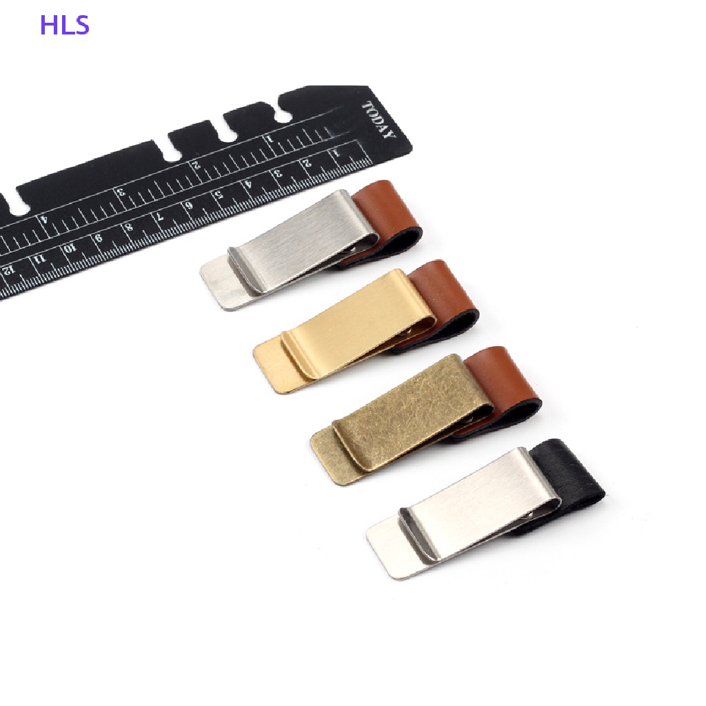 1 Kẹp Giấy / Da / Đồng Thau Bằng Thép Không Gỉ Tiện Dụng