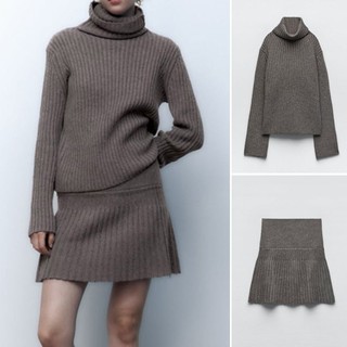 Set len chân váy ngắn xám hàng zr xuất xịn