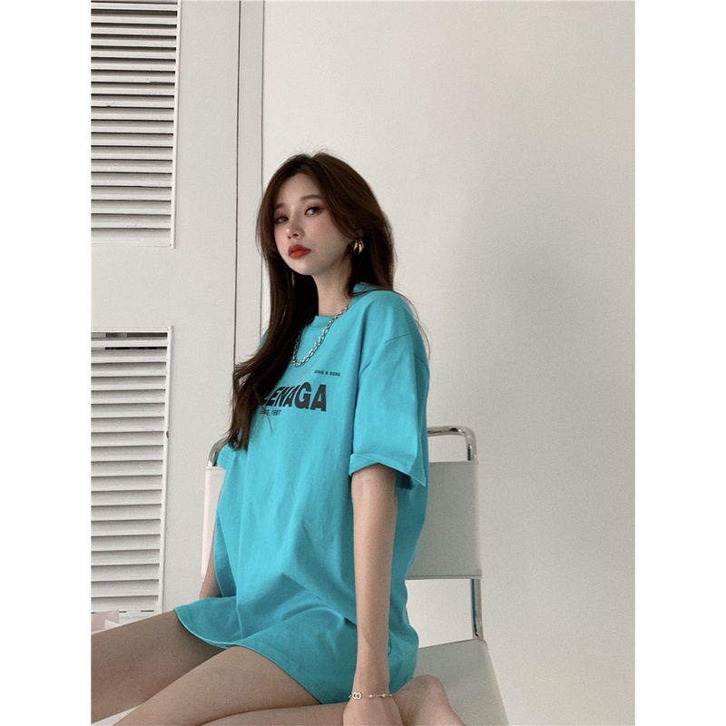 NRVP Áo Thun Unisex Mùa Hè Dáng Suông Tay Cộc Phong Cách Hàn Quốc Cho Nam Nữ
