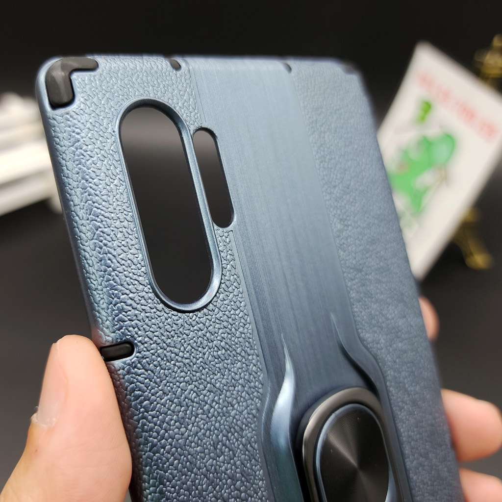 Ốp Samsung Note 10 Plus Chống Sốc Vân Da Có Nhẫn Ring Đỡ Máy