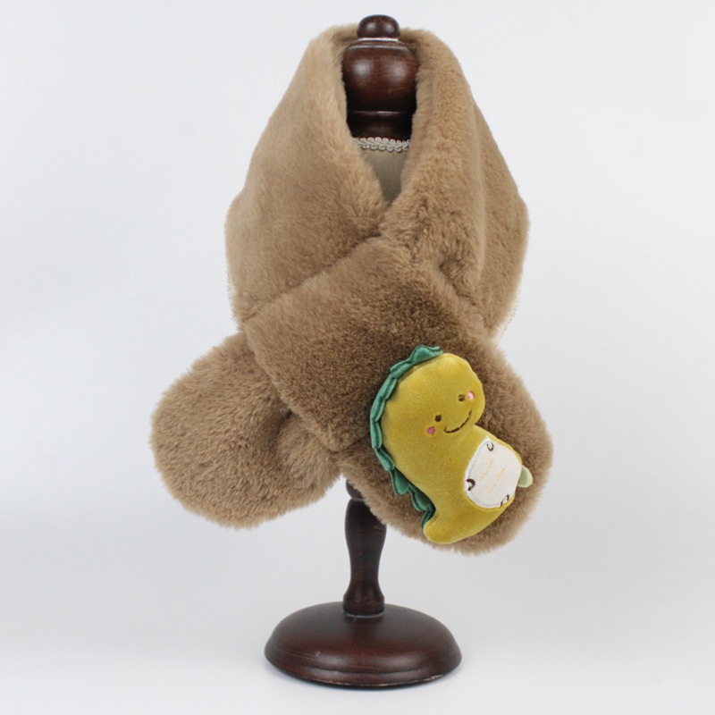 Khăn Choàng Cổ Vải Lông Dày Mềm Mại Giữ Ấm Mùa Đông Cho Bé