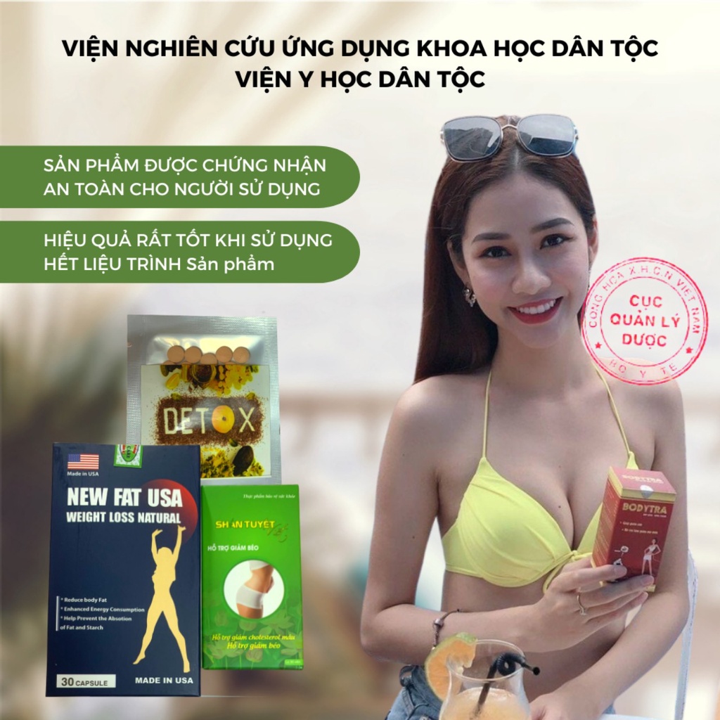 Giảm Cân Giảm Béo NEWFAT USA Lọ 30 Viên Chuyên Giảm Mỡ Bụng Mông Đùi Giành Cho Cơ Địa Cực Khó Giảm