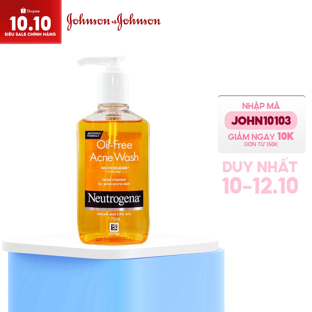 Sữa Rửa Mặt Cho Da Mụn Neutrogena Oil-Free Acne Wash - Dung tích 175ml