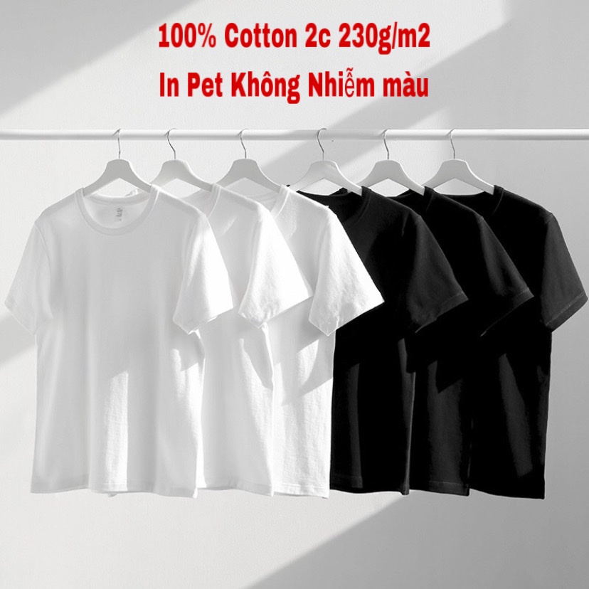 Sỉ phôi áo thun cotton 100% 2 chiều định lượng 230gsm tay lỡ chuyên để in áo cho các brand bán sàn