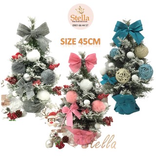 [45cm] Cây thông Noel tuyết các màu Trang Trí Giáng Sinh