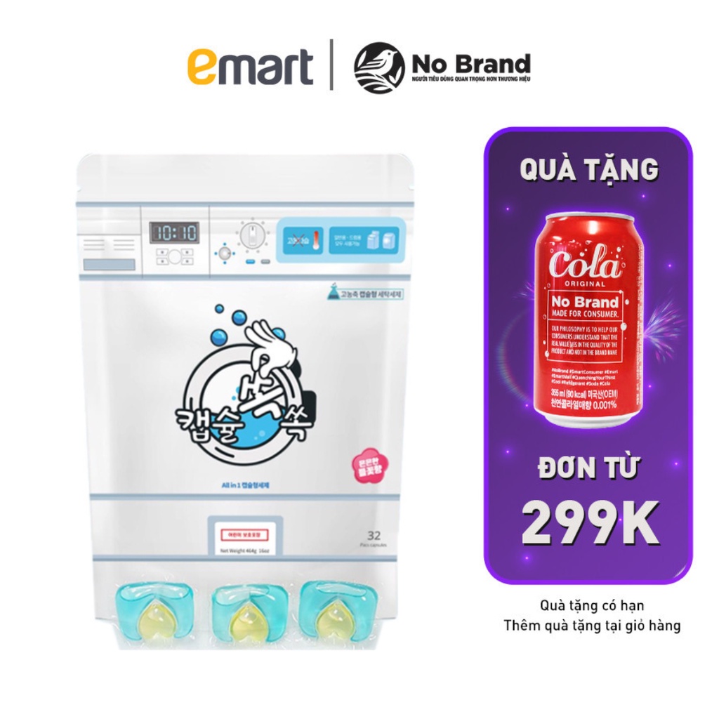 Túi Viên Giặt Xả Hàn Quốc 2 Trong 1 32 Viên No Brand - Emart VN