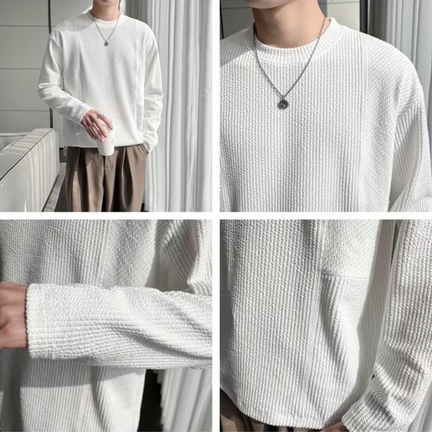 Áo Sweater Màu Trơn Cổ Tròn Dáng Rộng áo sweater nam Phong Cách Hàn Quốc áo sweater nữ Thời Trang SweatShirts Nam Nữ