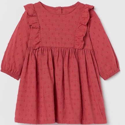 váy đỏ bé gái HM Auth Size 18-24m