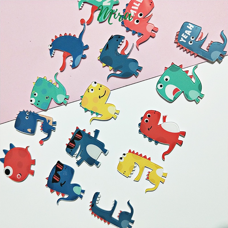 Ghim Cài + Nam Châm Mẫu Khủng Long, Huy Hiệu Acrylic  Pin Cài Cài Áo, Balo, Trang Trí Tủ Lạnh MIRA-MDKL01