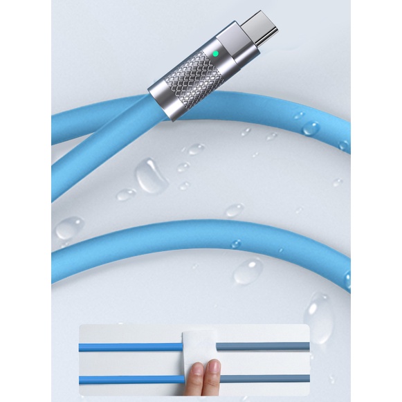 Dây Sạc Nhanh Cáp Mập 120W Cổng Micro USB Type-C Android Bằng Hợp Kim Kẽm Silicon