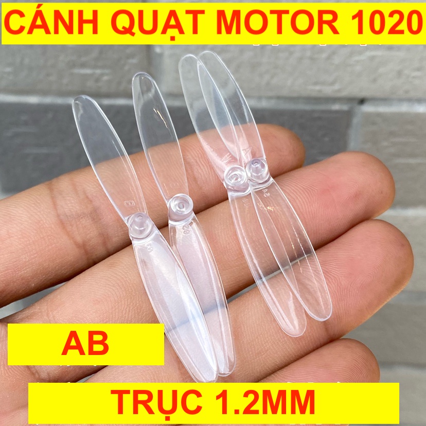 4 cánh quạt máy bay 65mm thuận nghịch trục 1.2mm motor 1020 coreless - LK0454