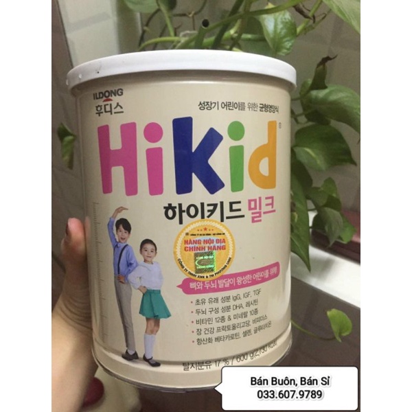 Sữa Hikid Vani Hàn Quốc hộp 600g Cty XNK Phương Linh