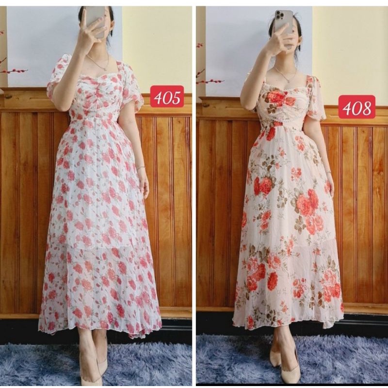 VÁY MIDI HOA SIÊU HÍT HÓT