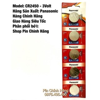 Pin CR2450 Panasonic 3V Lithium Chính Hãng Vỉ 5 Viên