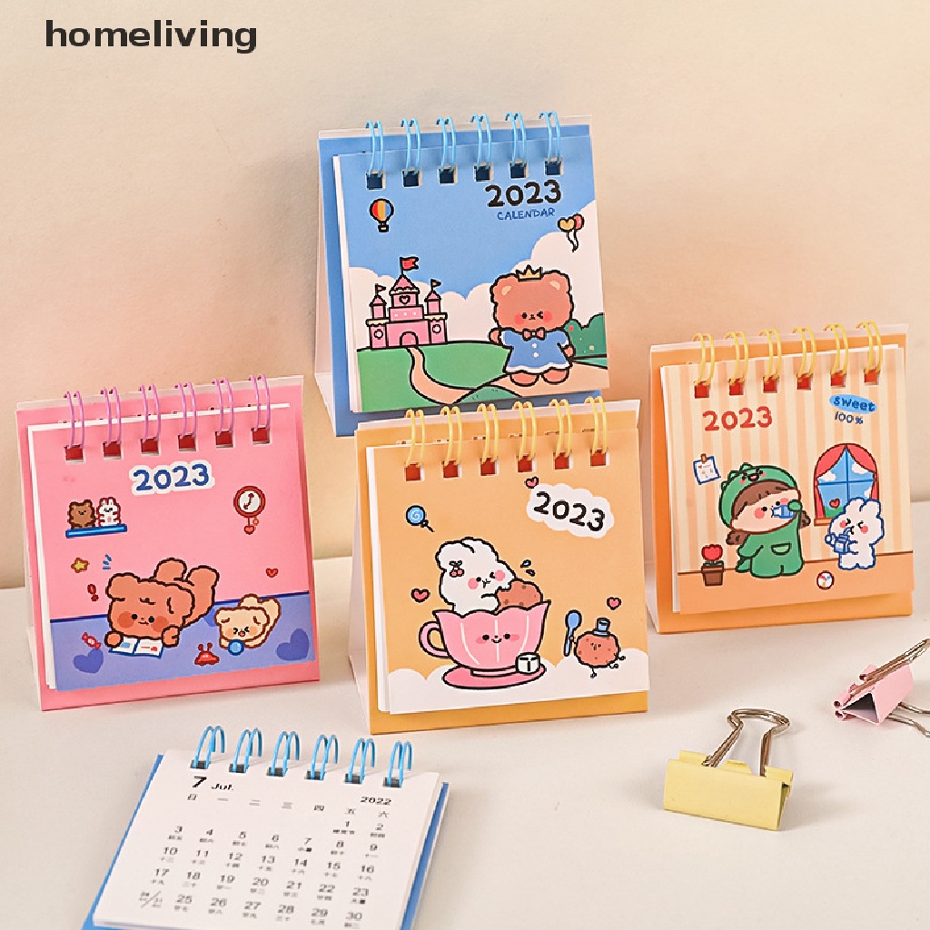 Homeliving Lịch Để Bàn Năm 2023 ins MIni Hình Thỏ Chó Dễ Thương Sắp Xếp Kế Hoạch Hàng Ngày Để Bàn Agenda