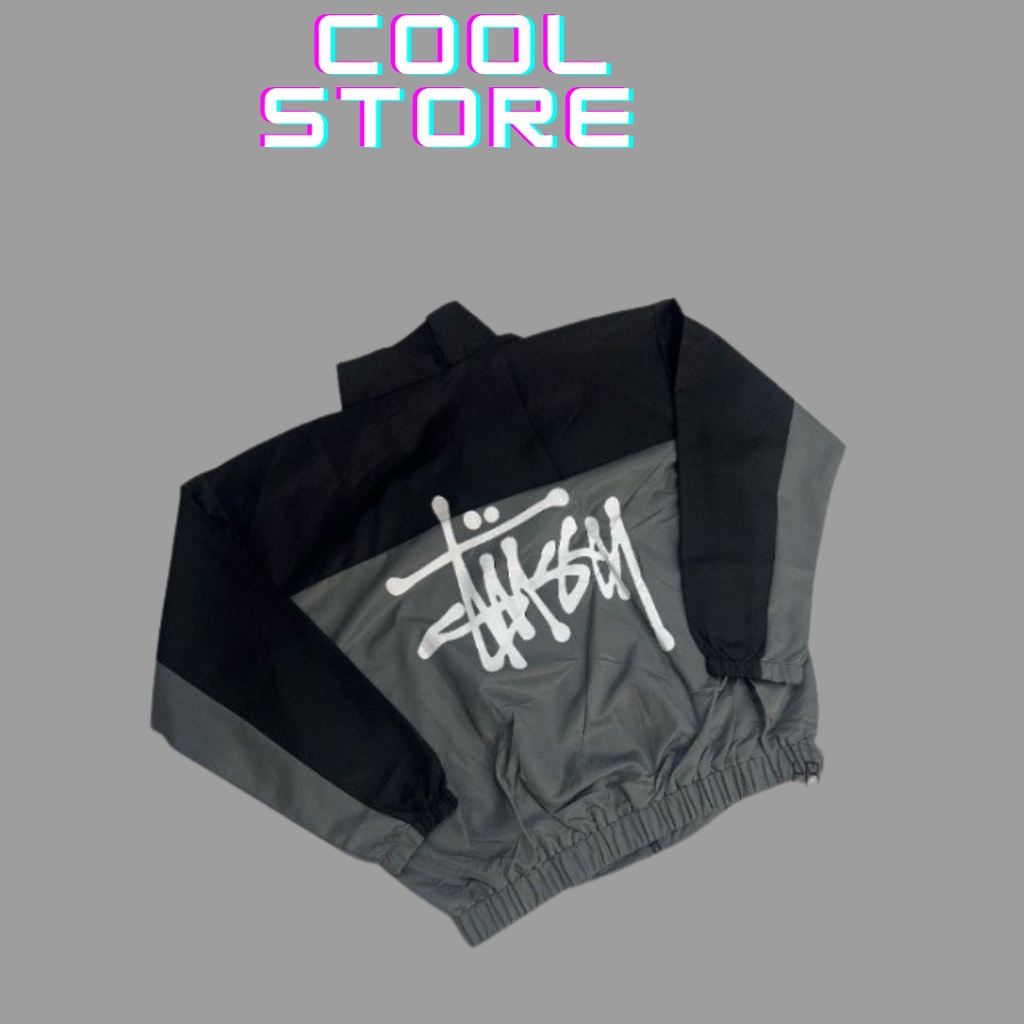 Áo khoác gió Jacket Stussy nam nữ 2 lớp, logo thêu form đẹp . chuẩn i hình , cao cấp COOL STORE 487