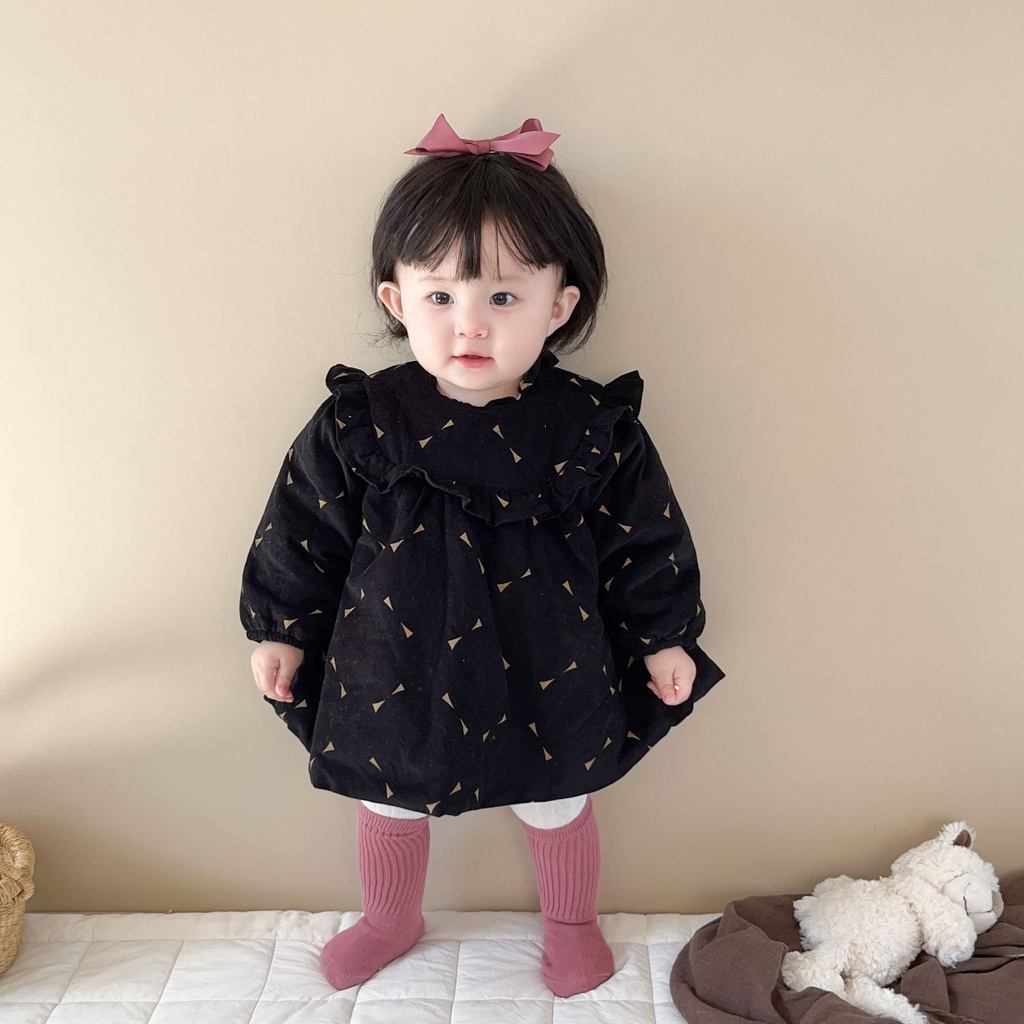 Set Đồ Thu Đông Gồm Áo Và Quần Nhung Dày Dặn Cho Bé Gái X8TK