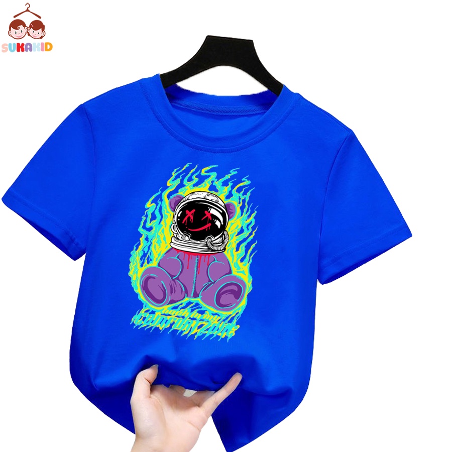 Áo thun hình gấu comfoat Bé trai và gái.áo cho bé từ 6kg-30kg.AL54.